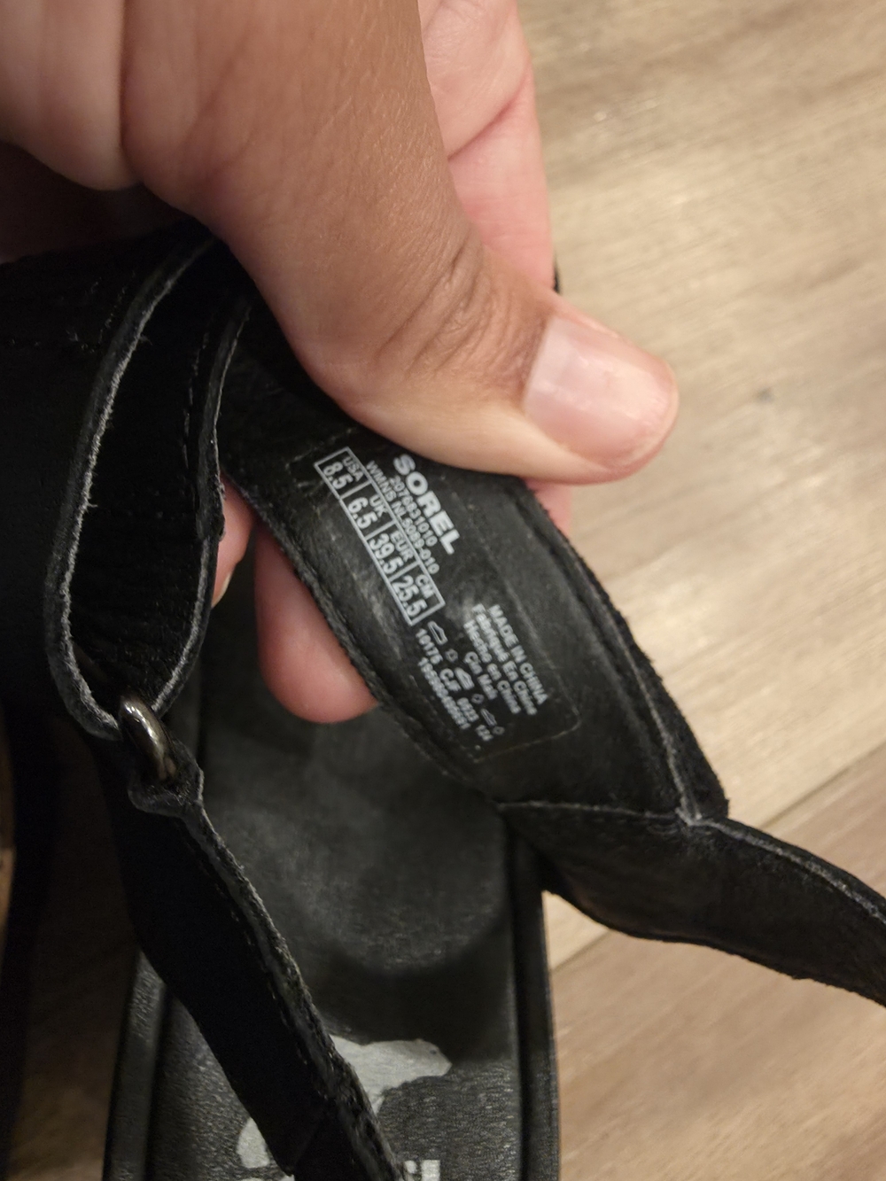 Sorel Black Strappy Slingback Sandals - Picture 3 of 4